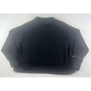 Nike Swoosh‎ Sweatshirt Cropped Oversized Pullover Black Boxy Womens 2XL